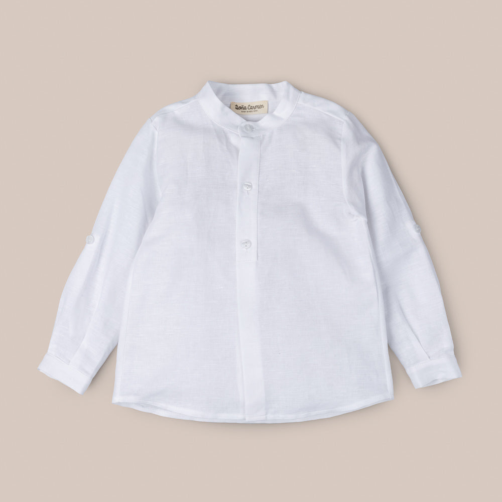 Camisa Lino Manga Larga