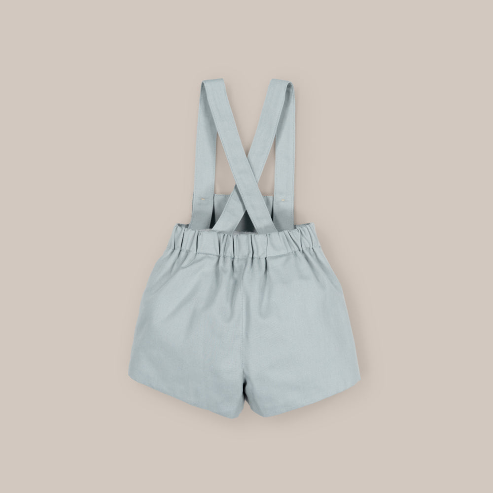 Pantalón Corto Tiras Loneta Azul
