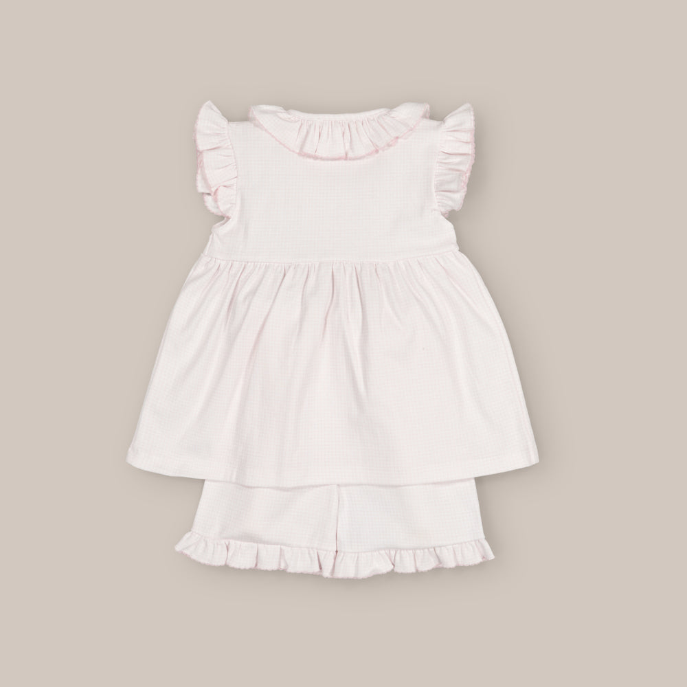 Pijama Corto Algodón Vichy Niña