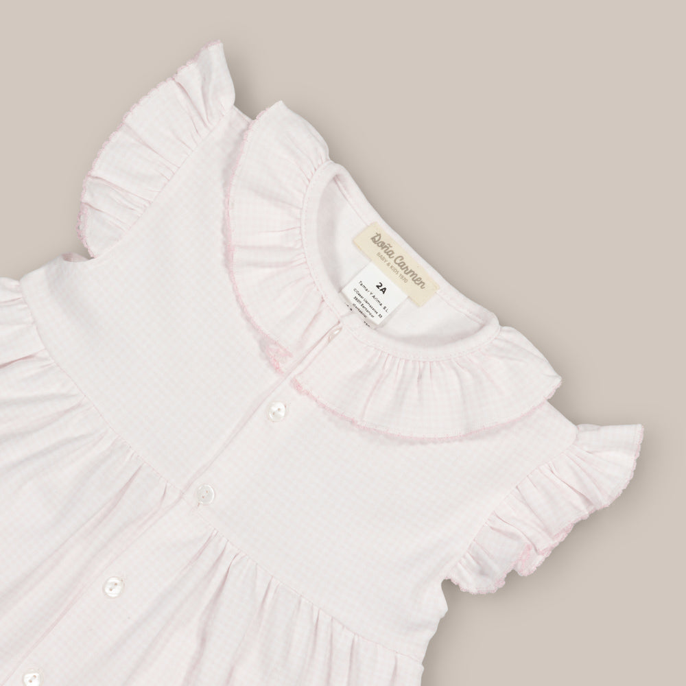 Pijama Corto Algodón Vichy Niña