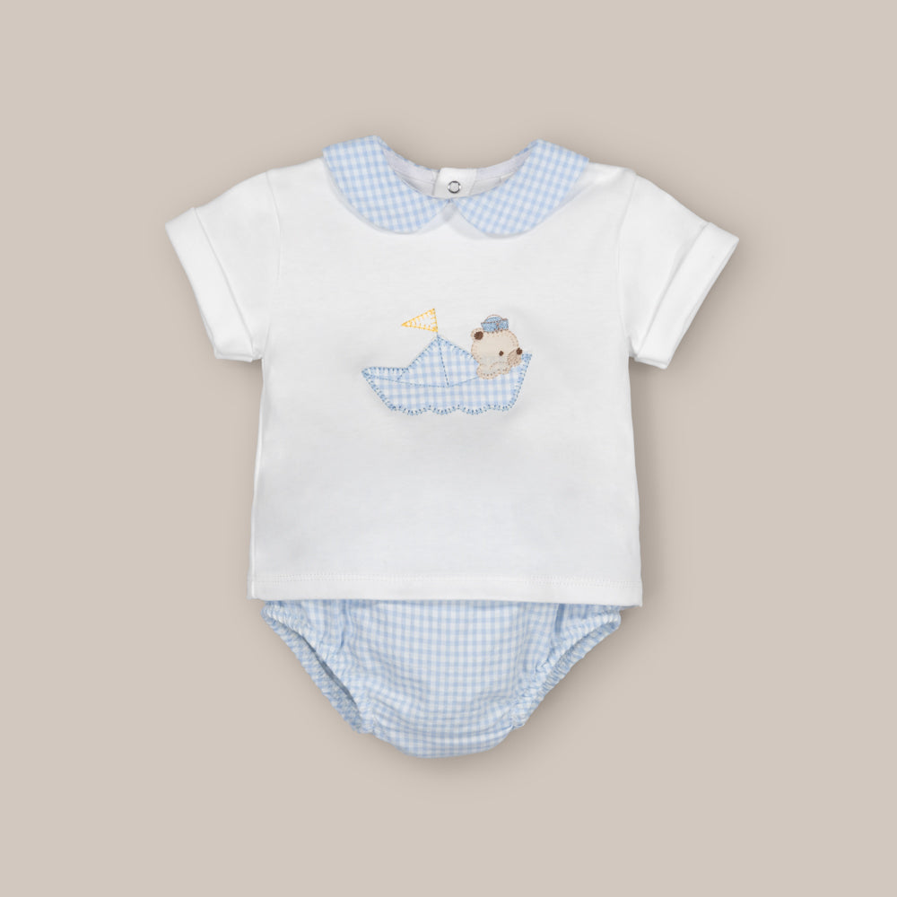 Conjunto Barco de Papel Niño