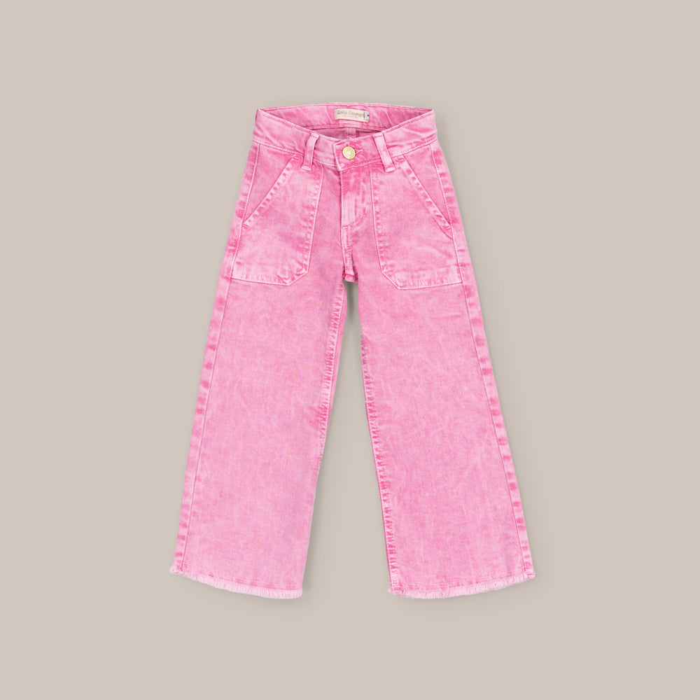 Pantalón vaquero niña desflecado
