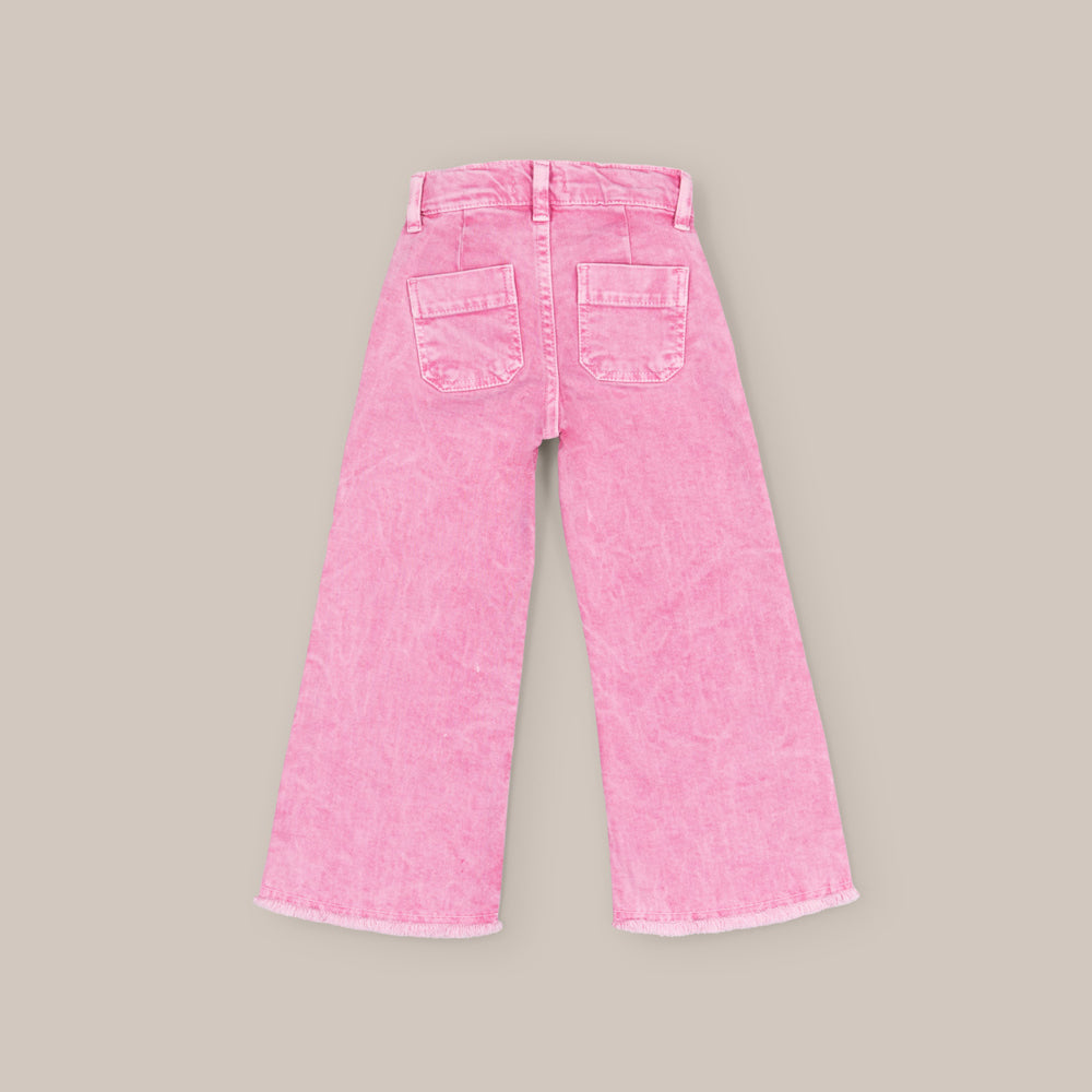 Pantalón vaquero niña desflecado